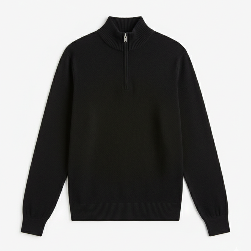 ハーフジップニット 長袖